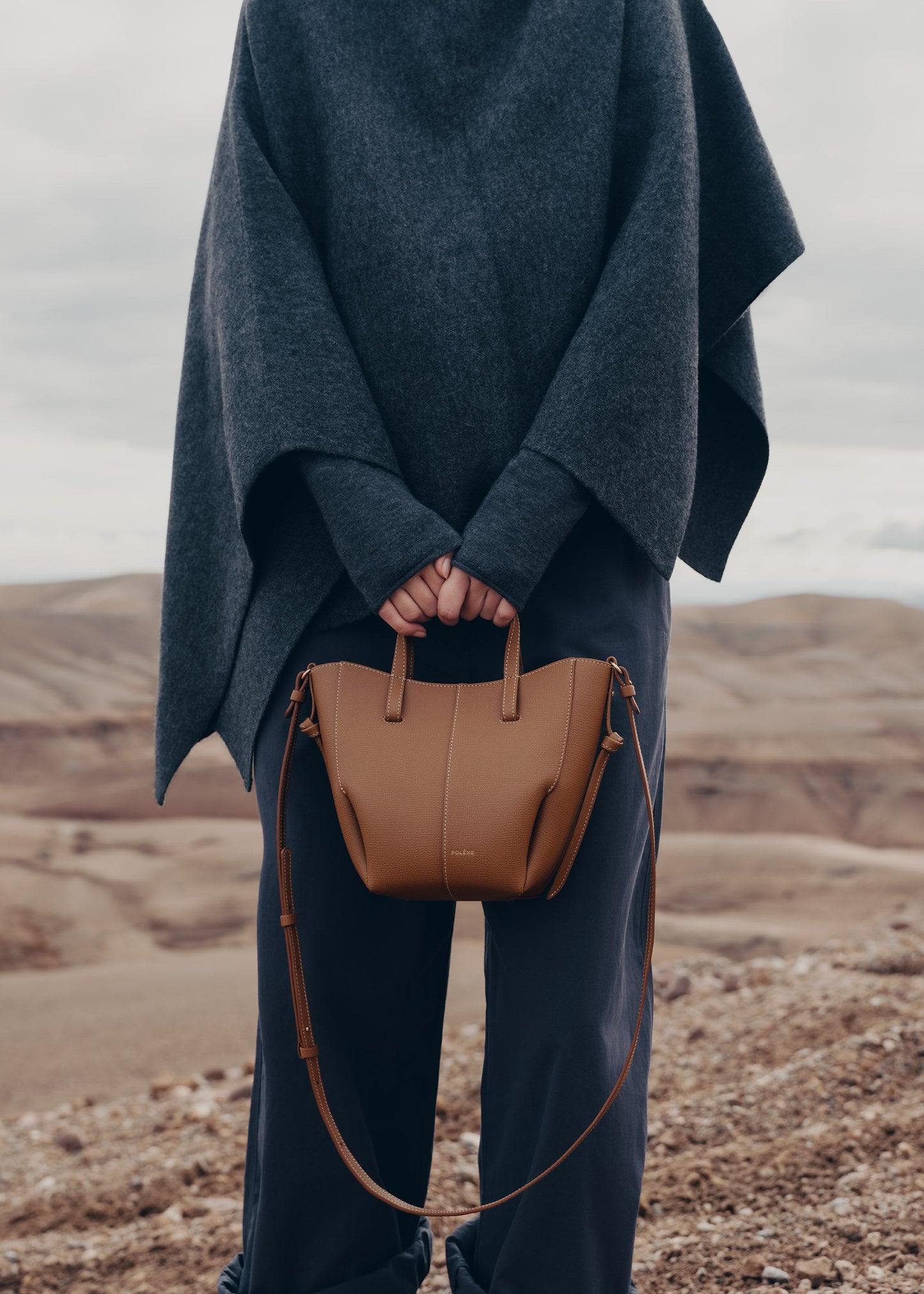 Cyme Tote Nano - Camel Grainé