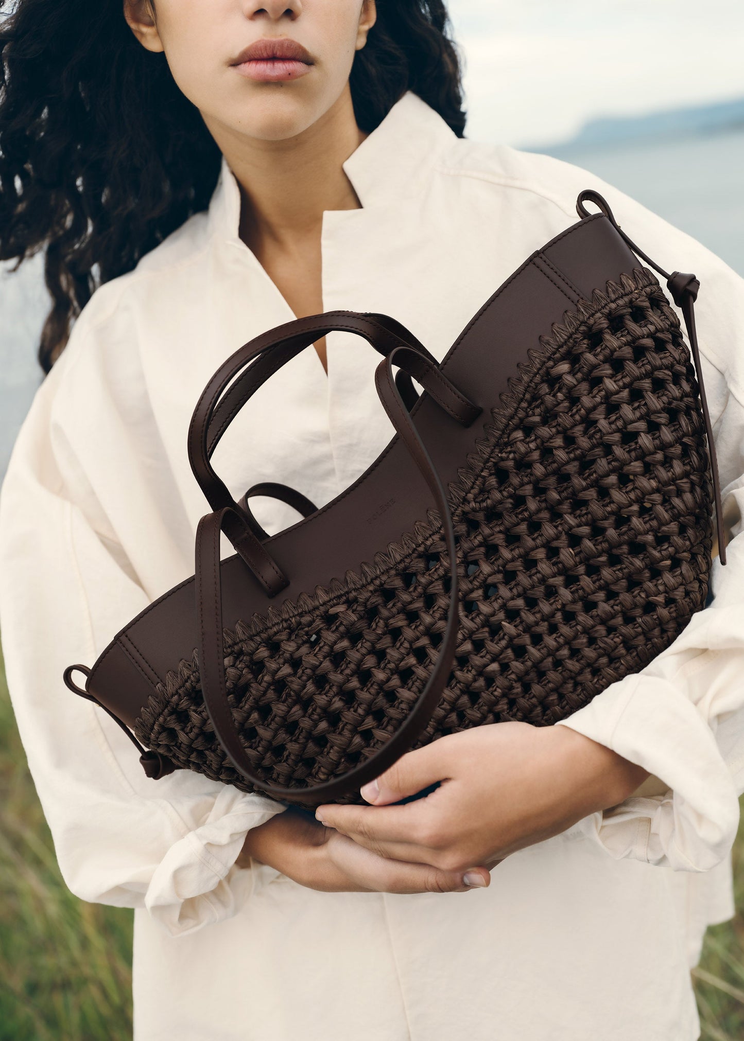 Cyme Mini - Raphia Ébène