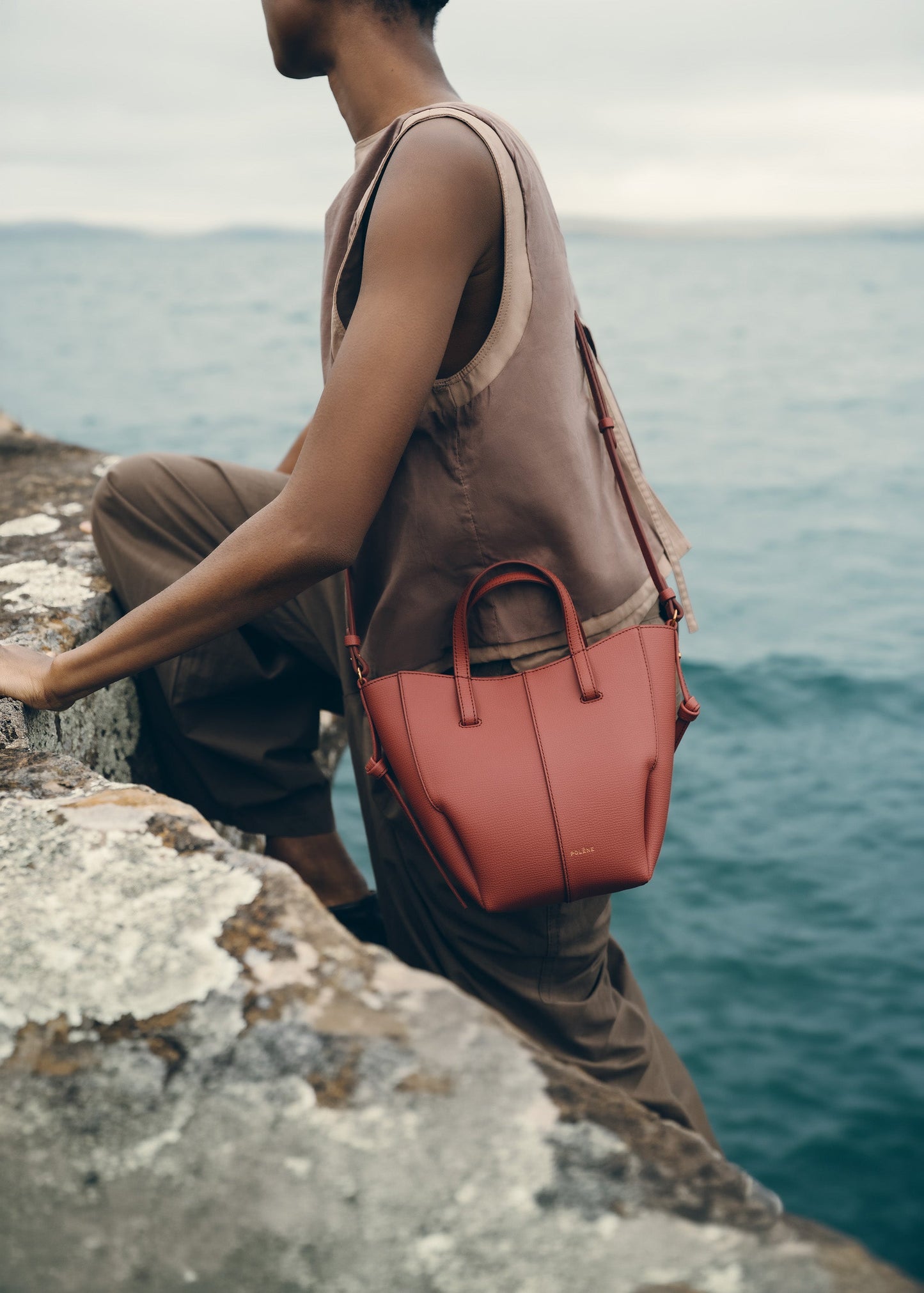 Cyme Tote Nano - Terracotta Grainé