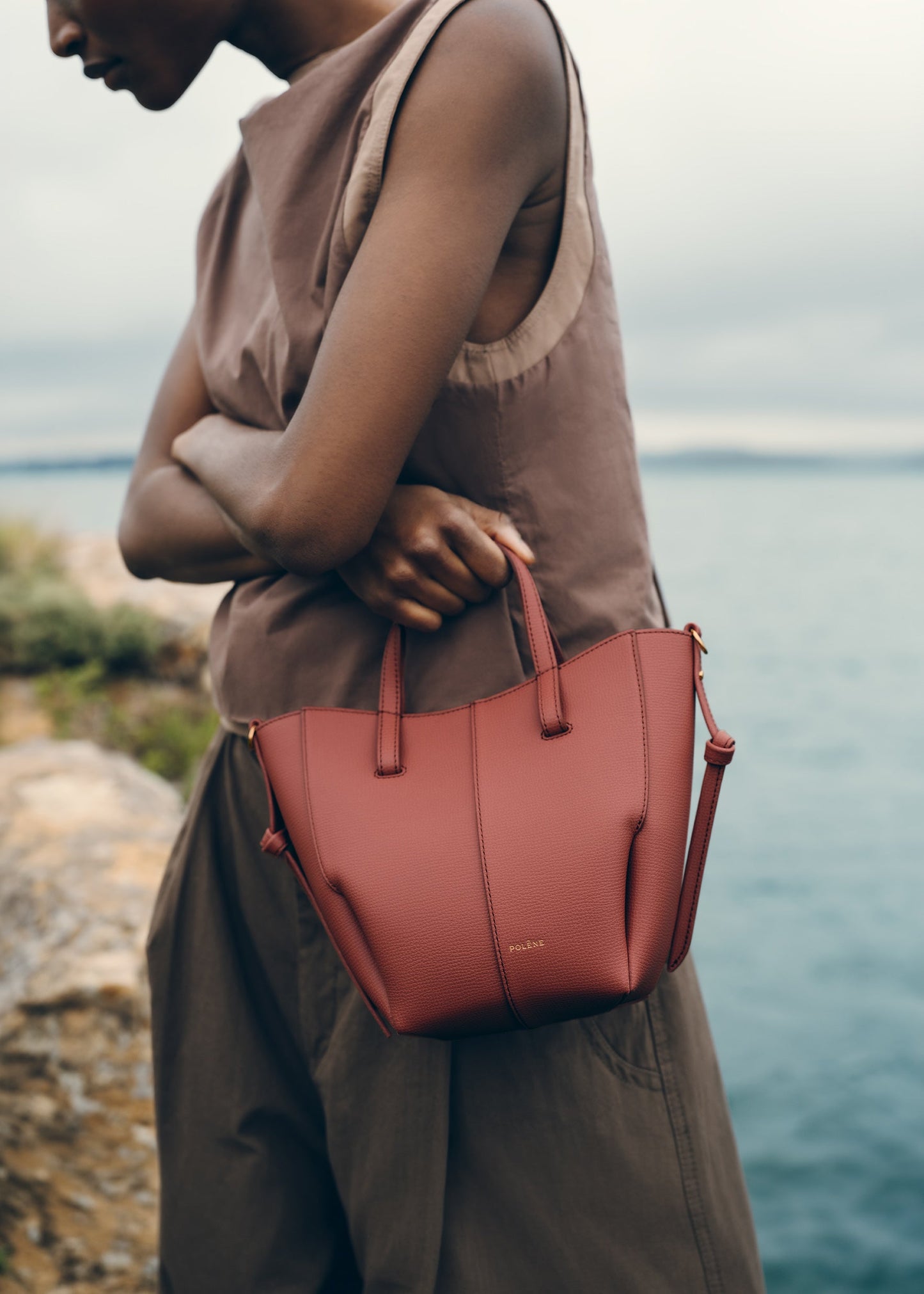 Cyme Tote Nano - Terracotta Grainé
