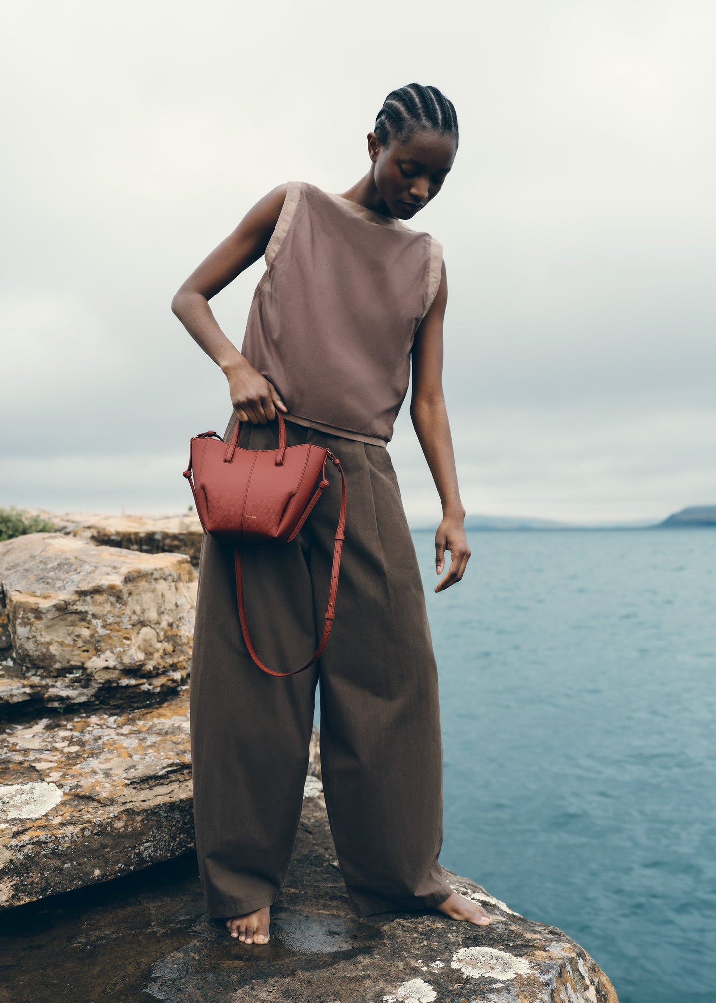 Cyme Tote Nano - Terracotta Grainé