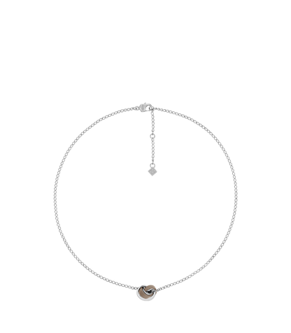 Collier Ormé - Argentée Cuir Taupe