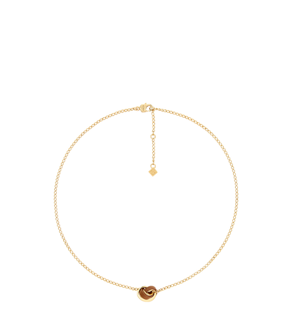 Collier Ormé - Dorée Cuir Camel