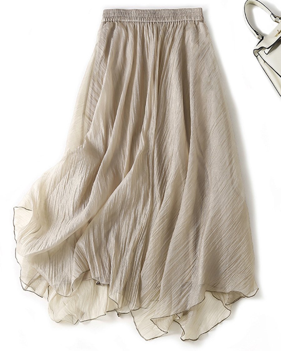 Irregular Hem Elegant Skirt