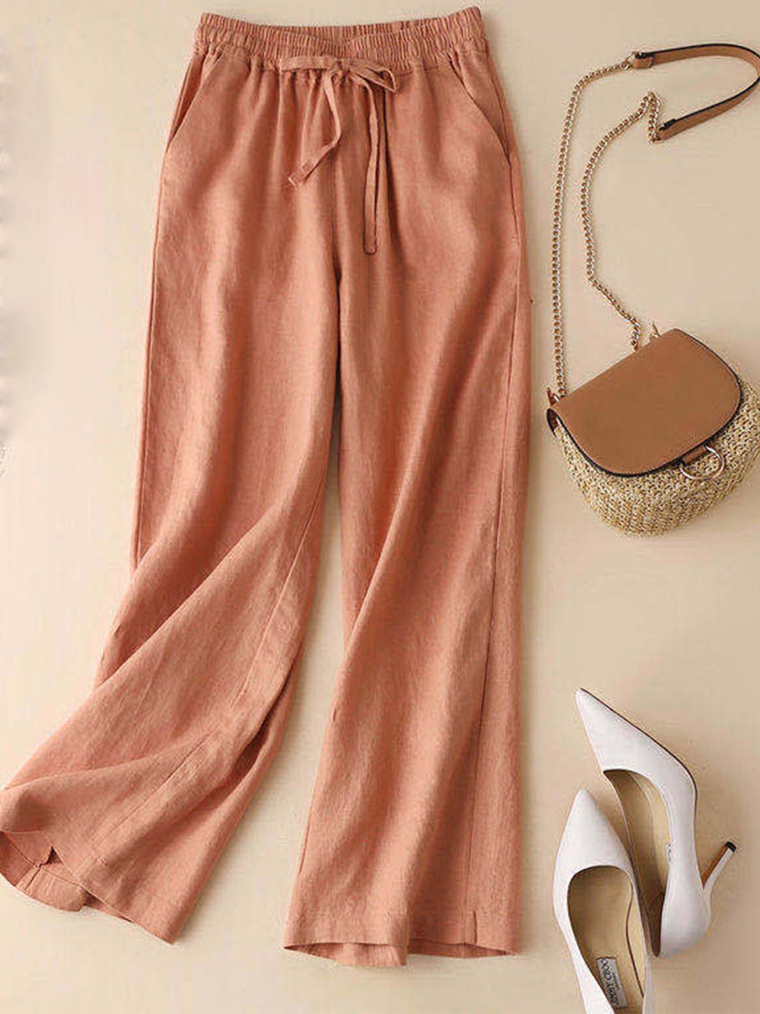 Women's Loose Cotton And Linen Casual Leggings